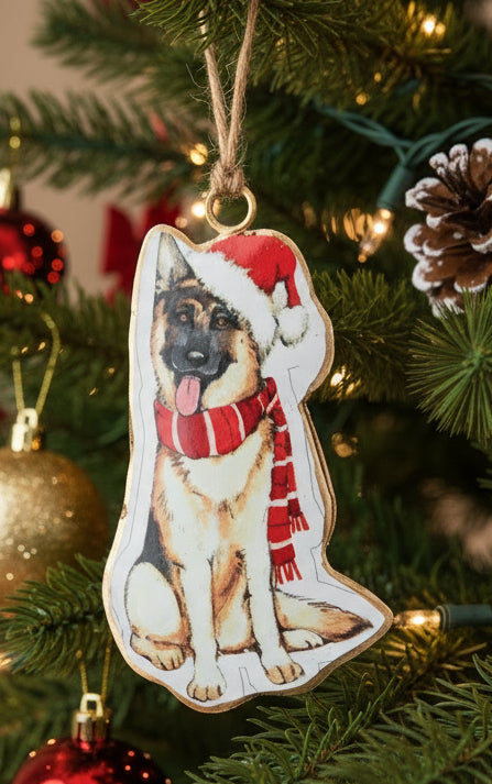 German Shepherd Vintage Metal Ornament