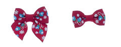 Dog Hair Bows-Mitten Printed Grosgrain - A Pet's World