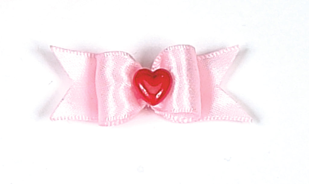 Dog Hair Bows-Red Heart Starched Show Bow - A Pet's World