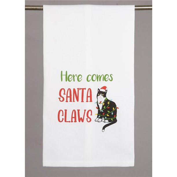 Here Comes Santa Claws Kitchen Towel
