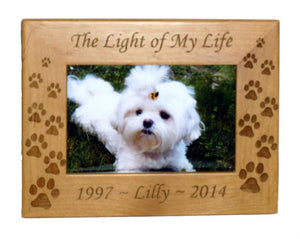 Light Of My Life Personalized Photo Frame 4X6 - A Pet's World