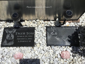 Memorial Garden Stones  Photo from A Pet;'s World  customer