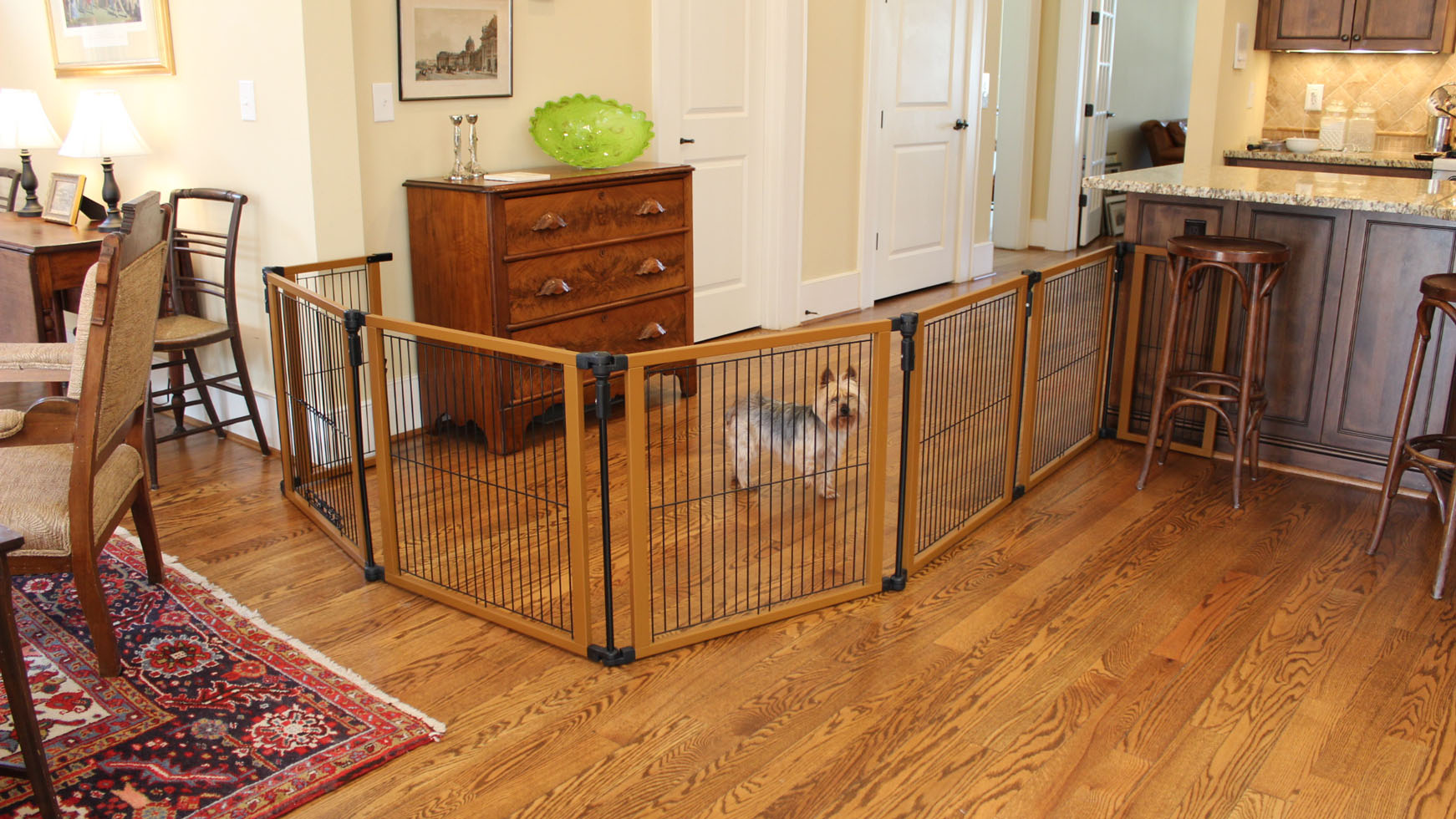 Perfect Fit Freestanding Pet Gate with Door - A Pet's World