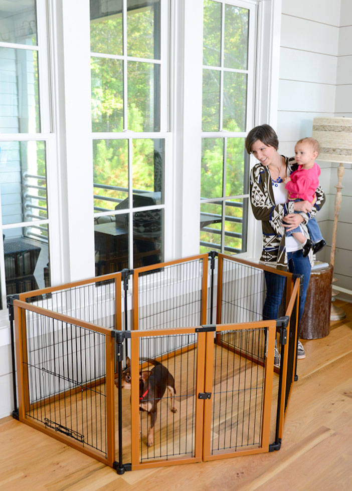 Perfect Fit Freestanding Pet Gate with Door - A Pet's World