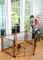 Load image into Gallery viewer, Perfect Fit Freestanding Pet Gate with Door - A Pet&#39;s World
