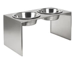 Load image into Gallery viewer, Dog Diner-Slate Stainless Steel Double Diner - A Pet&#39;s World

