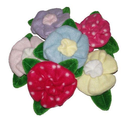 Dog Toys- Crinkle Petal Flowers Pkg of 2 - A Pet's World