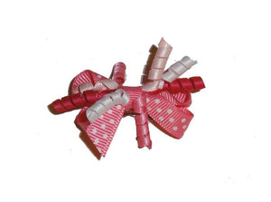 Dog Hair Accessories-Pink Polka Dot Party Bow - A Pet's World