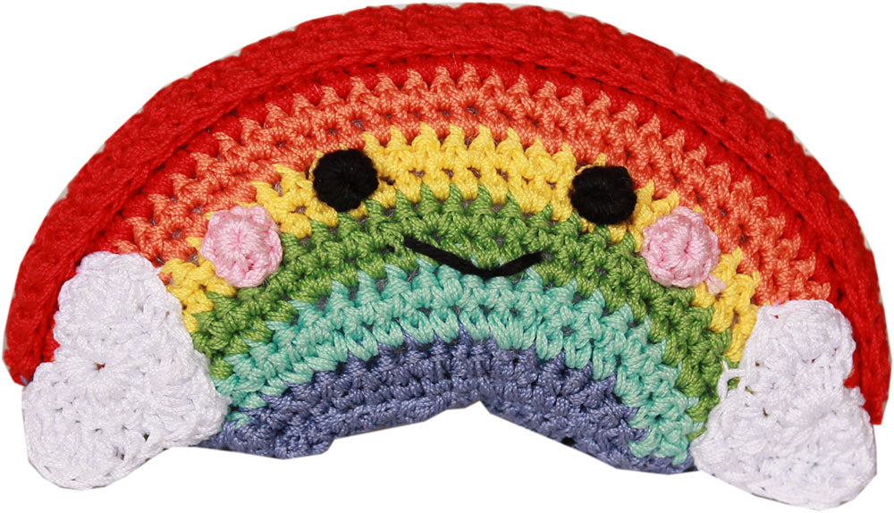 Dog Toy-Crochet Rainbow Toy with Squeaker
