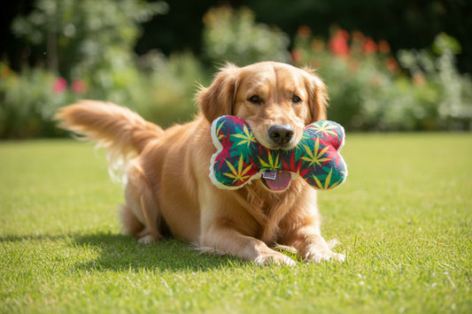 Marijuana Parody dog toy with squeaker