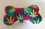 Load image into Gallery viewer, Dog Toy-Rasta Marijuana Parody Dog Bone
