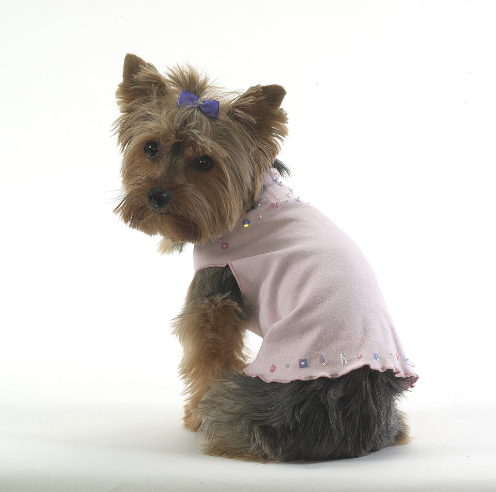 Dog T-Shirt- Dress with Sequins - A Pet's World