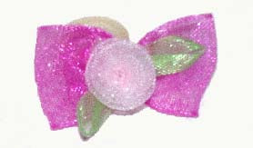 Dog Hair Bows-Sheer Organza with Rosette - A Pet's World