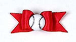 Load image into Gallery viewer, Dog Hair Accessories-Starched Show Bows with Baseball - A Pet&#39;s World
