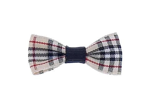 Dog Hair Bows-Tan Plaid Bow Tie - A Pet's World