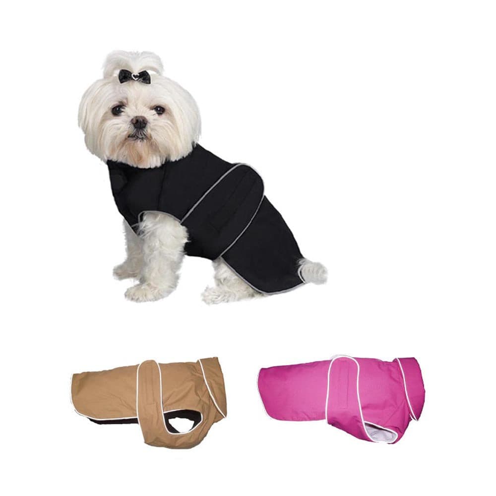 Dog Coat- Waterproof with Fleece Lining and Reflective Piping - A Pet's World