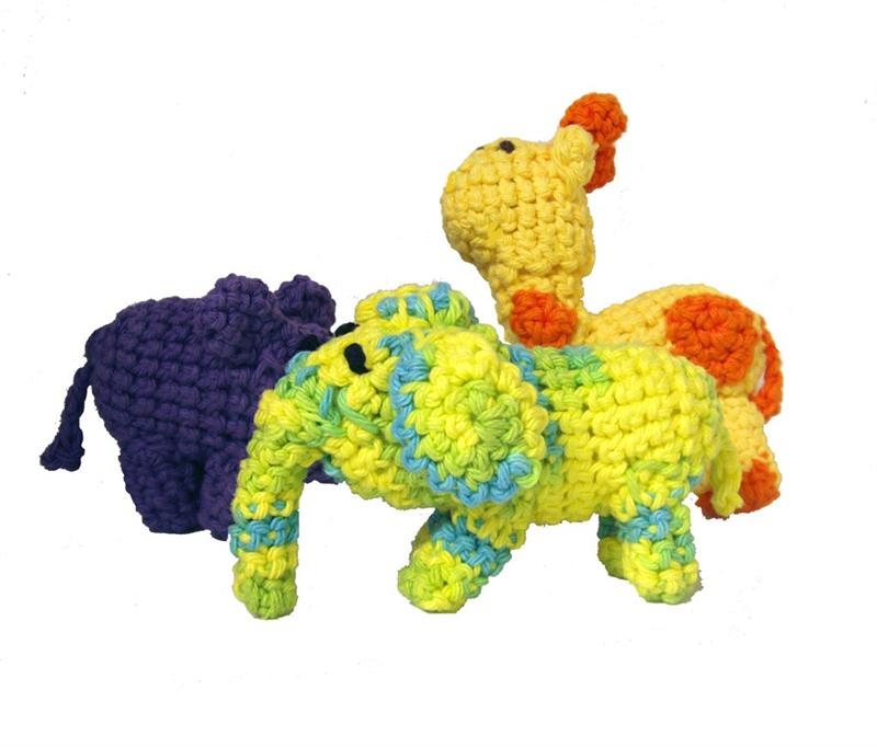 Dog Toys - Jungle Trio with Squeakers - A Pet's World
