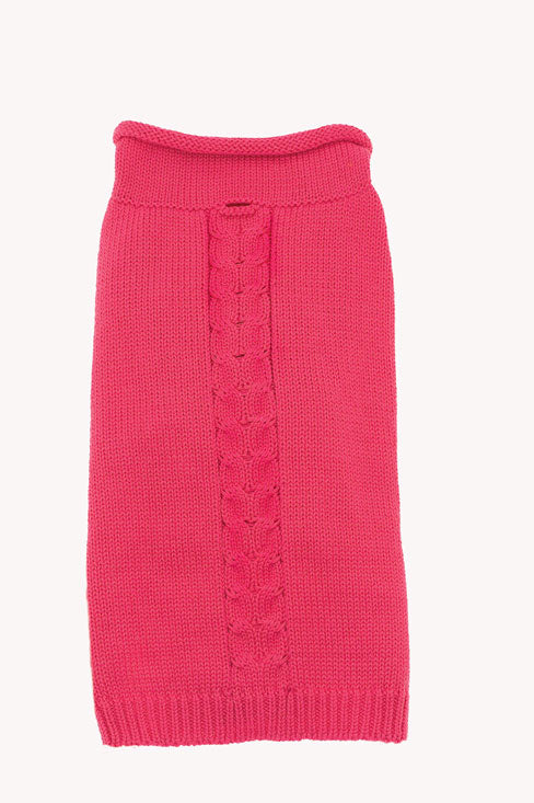 Dog Sweater-Roll Neck Cotton Cable - A Pet's World