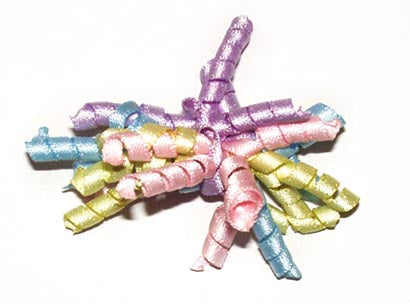 Dog Hair Accessory-Pastel Curly Ribbon Barrette - A Pet's World