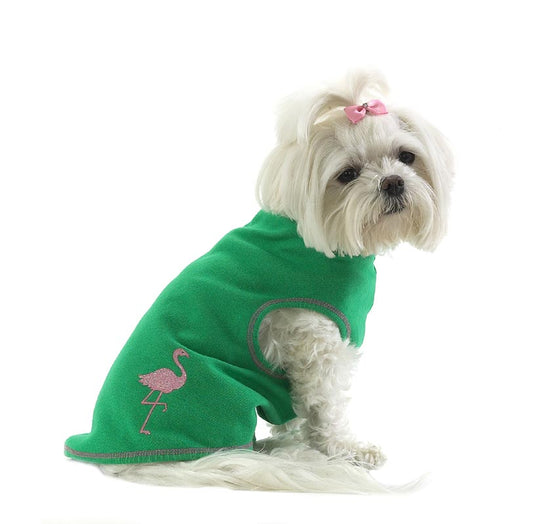Dog T-Shirt-Sparkle Flamingo - A Pet's World
