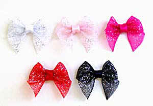 Dog Hair Bows- Glitter Bows - A Pet's World