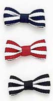 Dog Hair Bows-Striped Bow Ties - A Pet's World